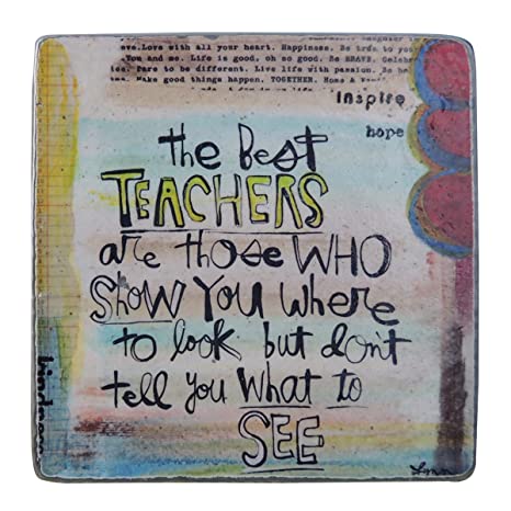 The Best Teachers Painted Pewter Plaque - Click Image to Close